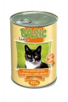 Basic Line консервы для взрослых кошек с курицей, 1250 г.